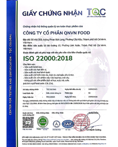 CHẤT LƯỢNG VÀNG TẠI QNVN FOOD: ĐƯỢC CAM KẾT HIỆN THỰC HOÁ MỖI NGÀY